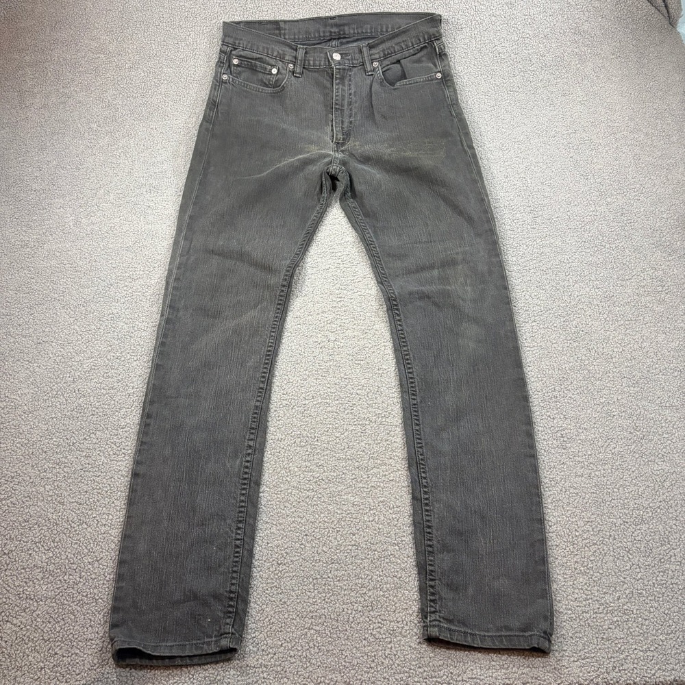Levi's Jeans Mens 34x34 Black 511 Slim Fit Denim Pants Faded Casual Cotton 7972